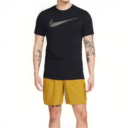 Nike Dri-FIT Fitness Athletic Short Sleeve T-shirt Black