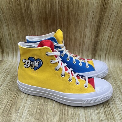 converse x golf le fleur chuck 70 hi in blue polka dot