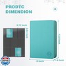 Trading Card Binder with 9 Side Loading Pocket Card Album Hold Up to 540 Cards PU Card Collection Binder, Collectible Albums Card Folder for MTG, TCG, Sports Cards（9-Cyan）