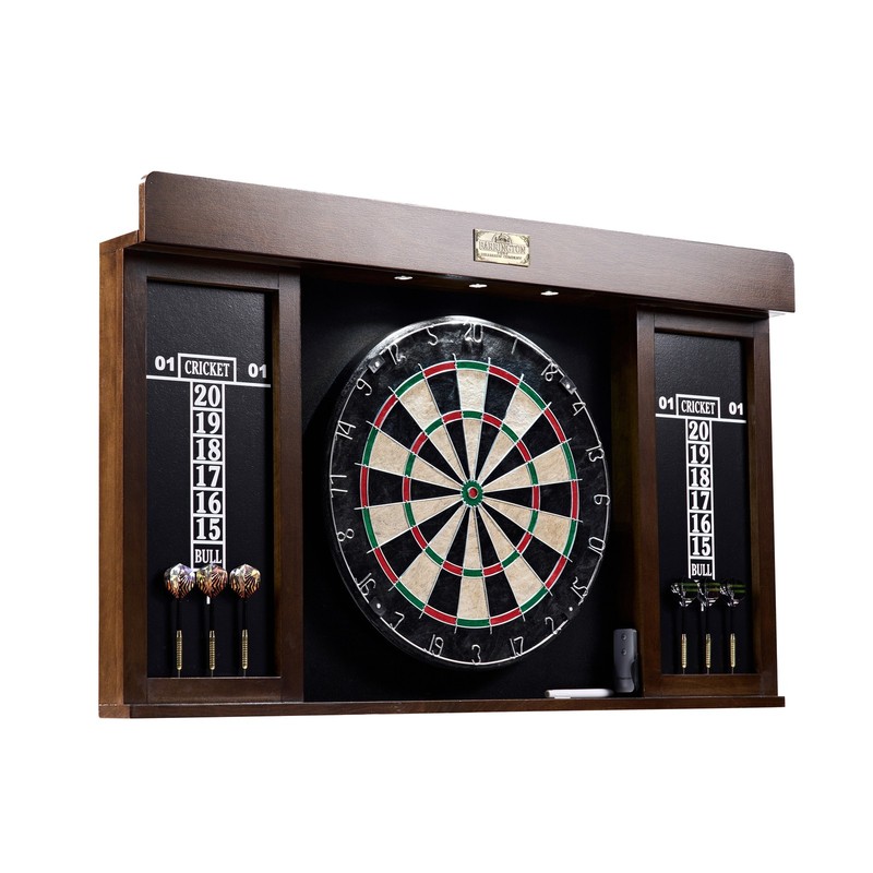 Bristle Dartboard Cabinet Set, LED Lights, Official Size Dart ...