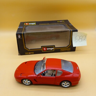 1/18 Bburago Diamonds Ferrari 456 GT 1992 Red Diecast Italy Car w/Box