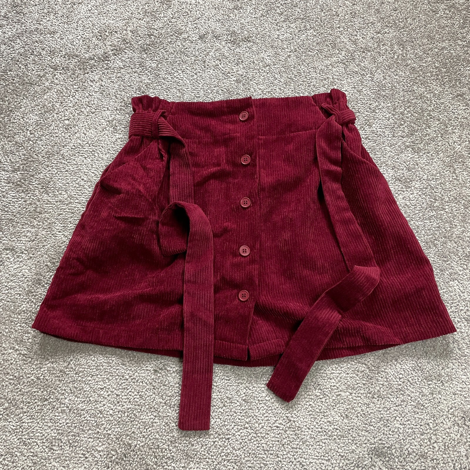 スカート PISCESS : 24FW / String Belted Corduroy Skirt (2colors) Corduroy Skirt with Pockets and Belt Basic Versatile Mini