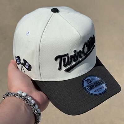 Chrome Minnesota Twins Cities 9Forty A Frame Snapback New Era Cap Dad Hat Sun
