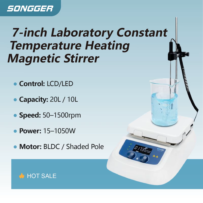 ON155-7 Digital Magnetic Hot Plate Stirrer Heater with Timer 20L Capacity Temper