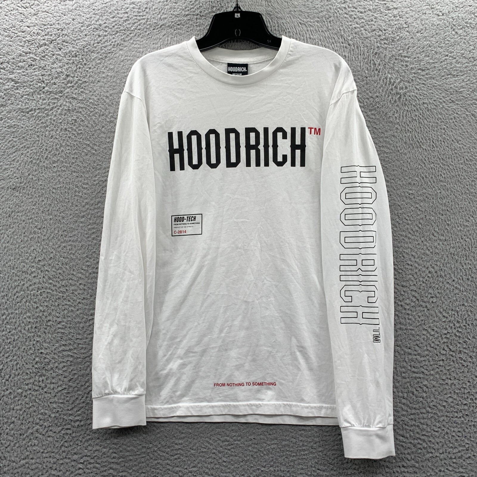 HOODRICH T Shirt Mens Medium Long Sleeve White Black eBay
