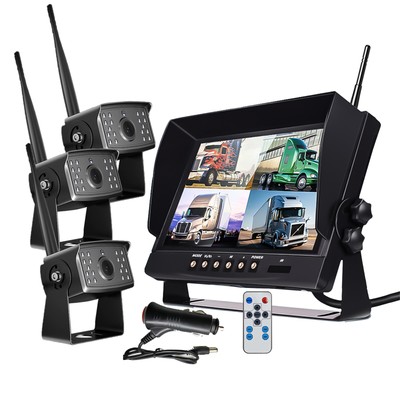 Digital Wireless 9'' Monitor DVR 1080P Backup Camera for Truck Reverse Rear View