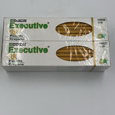 Vintage Dixon Executive Pencils Crayons 14022 2/HB 6 Boxes of 12 Factory Sealed