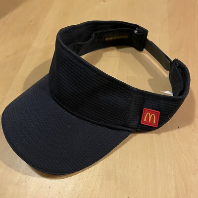 McDonalds Apparel Adult Navy Blue Adjustable Snapback Employee Visor Hat Cap