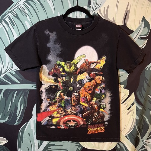 00s marvel マーベル zombies Tシャツ ブラック L 古着 00s MARVEL ZOMBIES Captain America キャプテン アメリカ