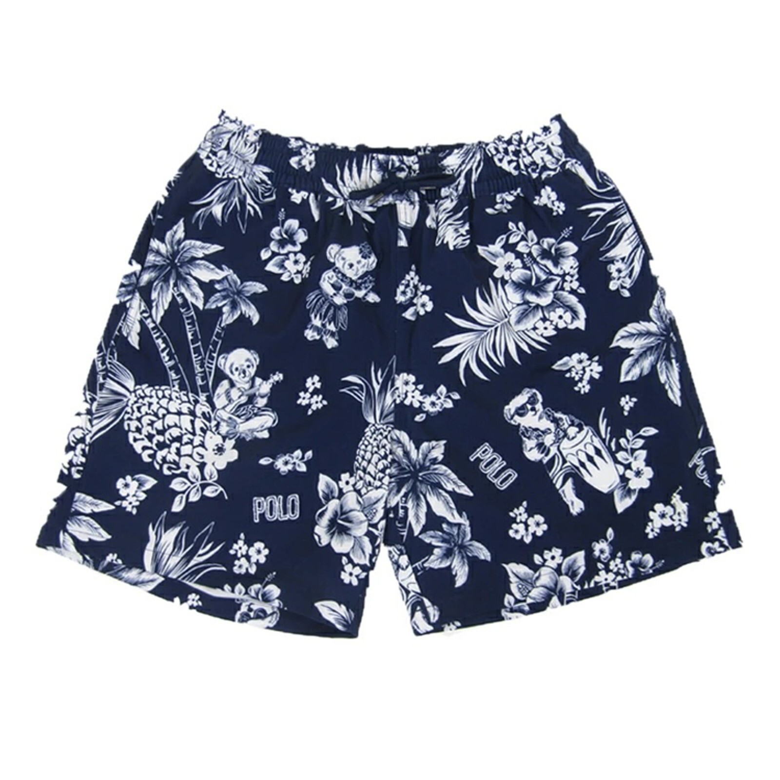 Плавки-шорты Polo Ralph Lauren Polo Bear Aloha с цветочным рисунком - Темно-синий