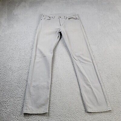 Levi's 513 Jeans Mens 31x32 (meas 32x33) Gray Slim Fit Straight Denim