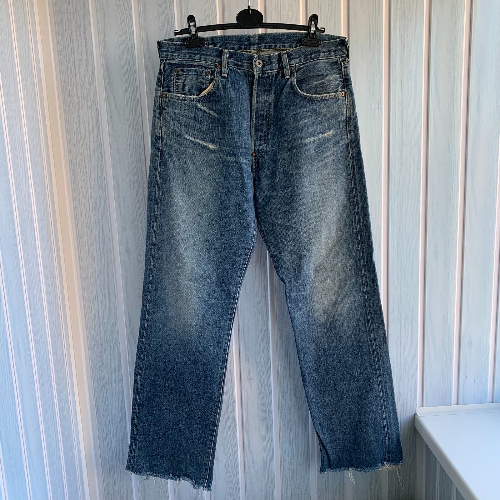 Vintage Levis 702 Big E Japan Buckle Back Distressed Vintage Levis 702 Big E Japan Buckle Back Distressed