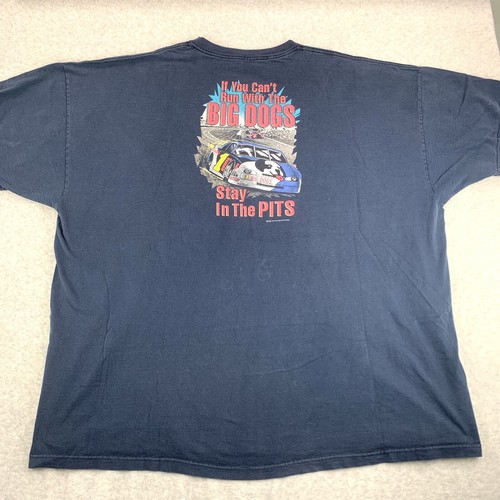 Vintage 1999 Big Dogs “Stay In The Pits” Race Car Navy Blue