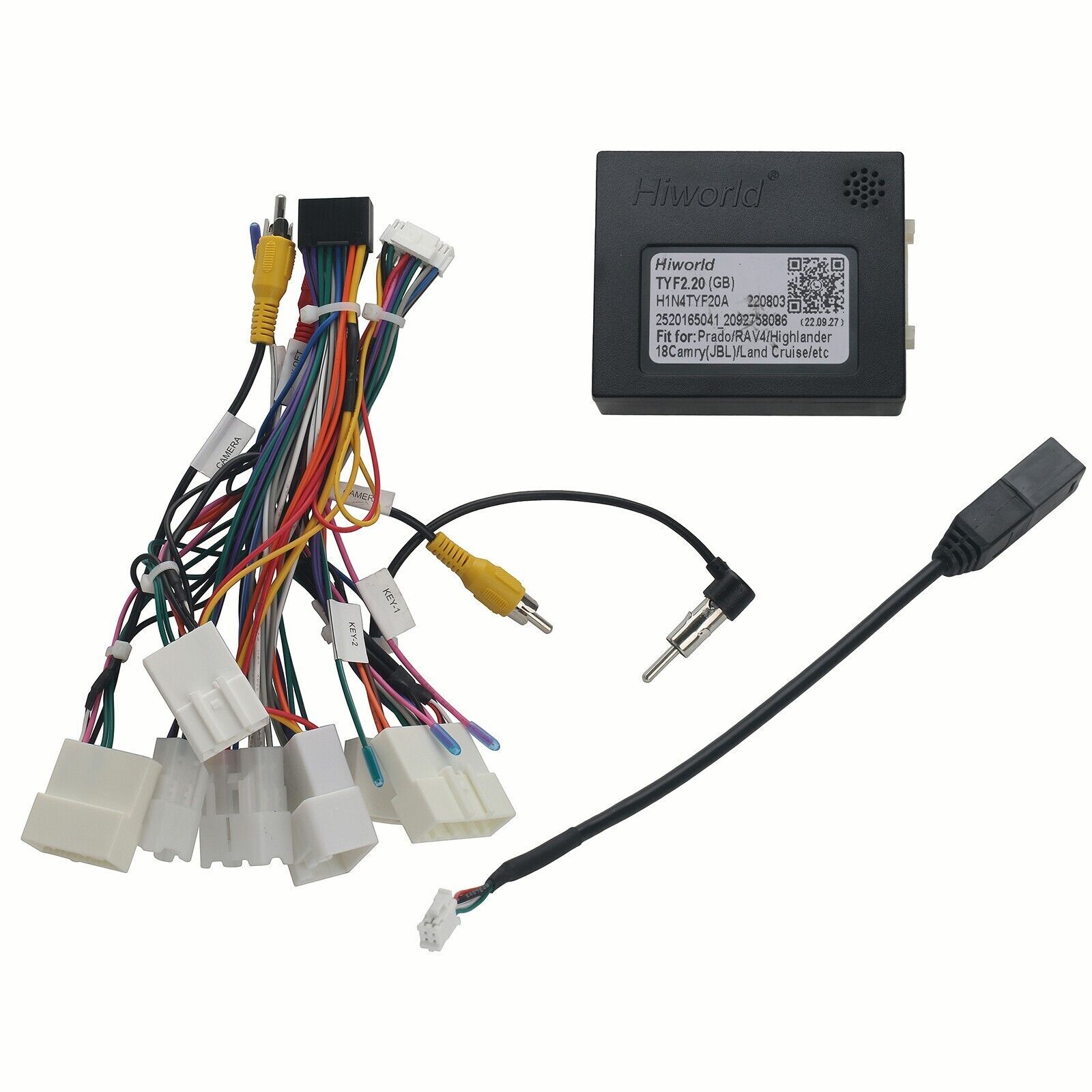 Aftermarket Radio Adapter Toyota Car Stereo Wiring Harness - JBL Amplifier & Steering Wheel Control Adapter For Camry, Corolla, RAV4, 4Runner, Tacoma Toyota Radio Wiring Harness