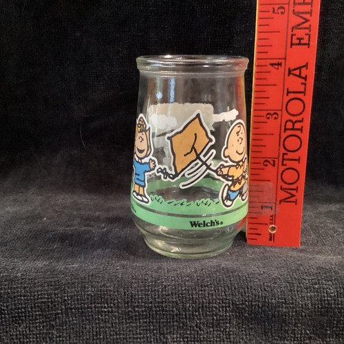 Vintage Welch’s Glass Jelly Jars Peanuts Comic Classic 3 LET'S SEE IF
