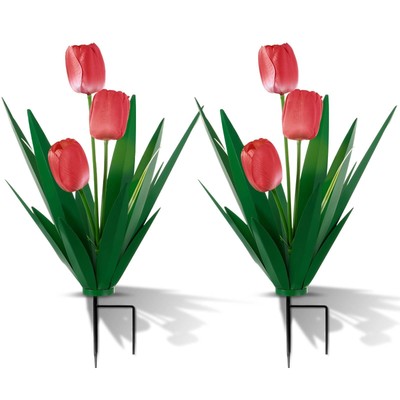 2 Sets Metal Agave Plant Outdoor Decoration Metal Plant Garden Decor Mexican ...
