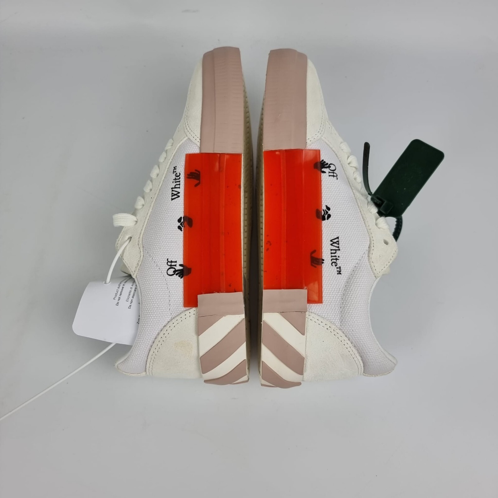 Pre-owned Off-white Vulcanized Women's White And Pink Sneakers Size 38 Us 8