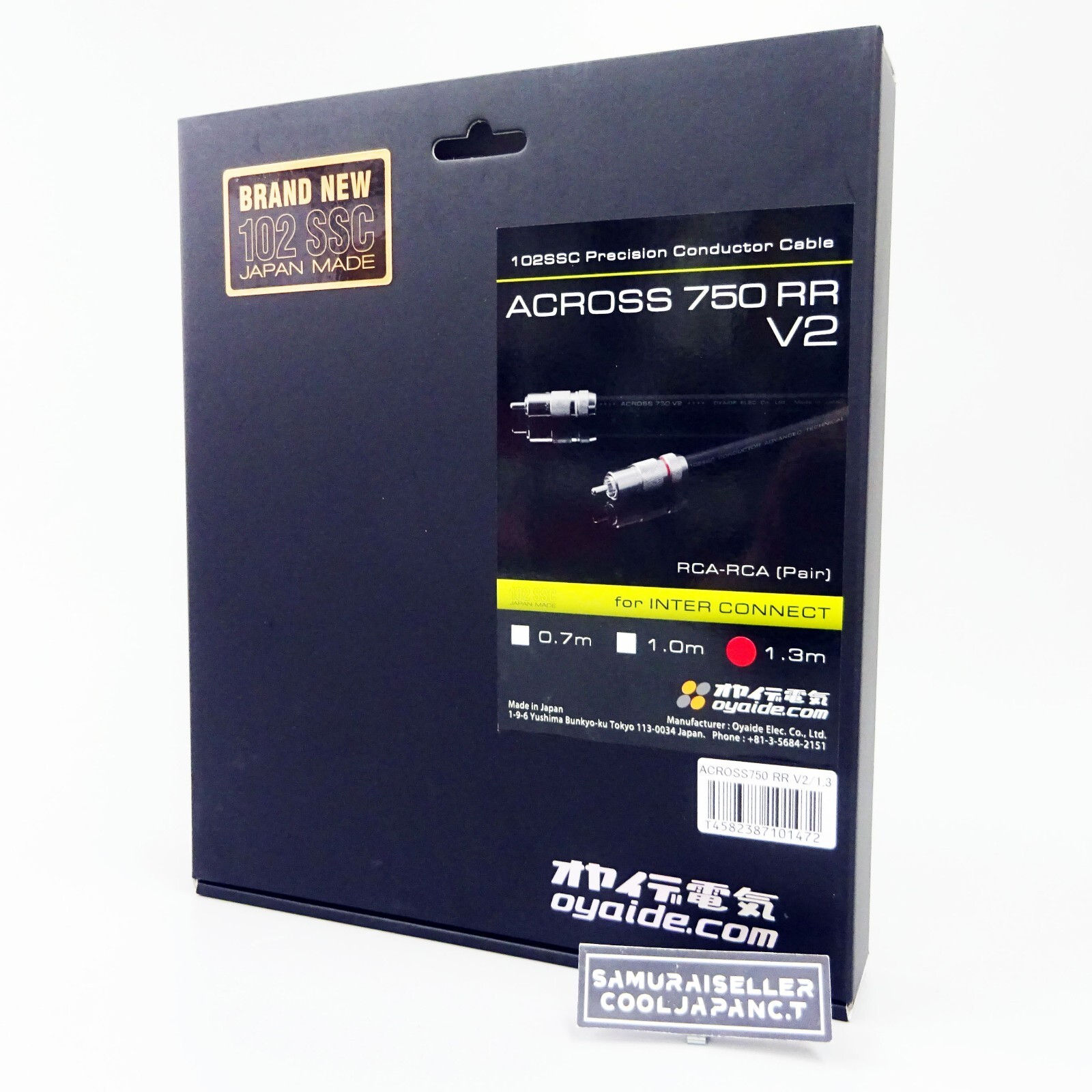 OYAIDE ACROSS750 RR V2 1.3m Interconnect Cable RCA Connector