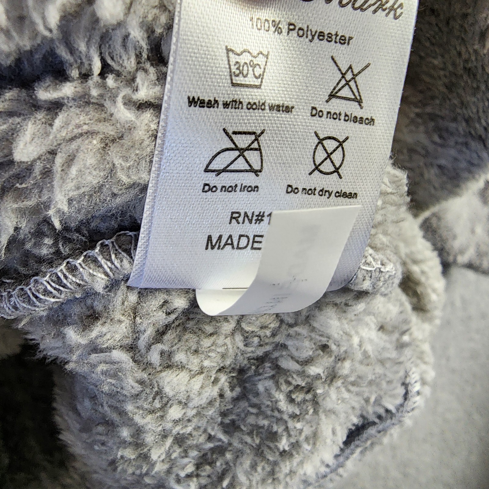 White Mark Plus Size Hooded Sherpa Jacket Women's 3XL Gray Zipper Closure L/S~ - Picture 12 of 15
