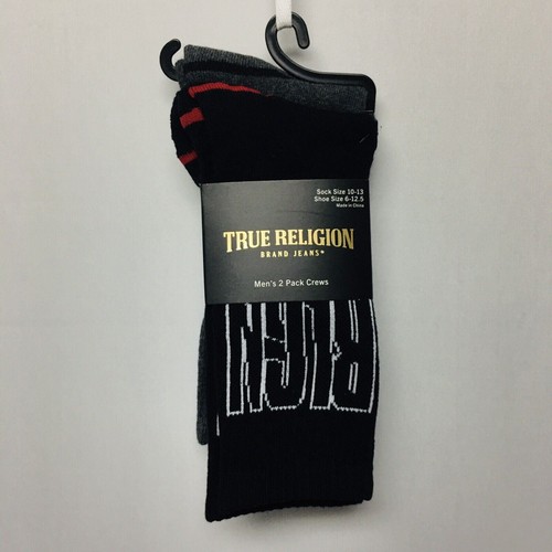

Набор из 2 носков True Religion (размер мужской обуви 6–12,5) Спортивные носки Crew, Multicolor
