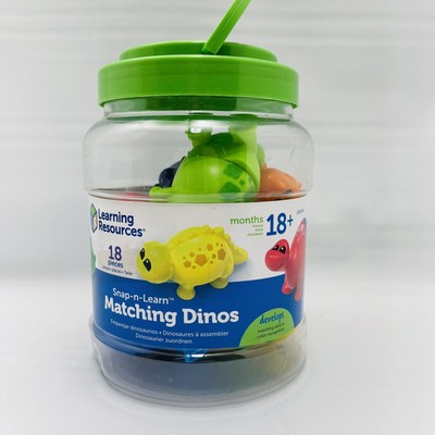 Snap-n-Learn Matching Dinos Learning Resources Dinosaur 18 Piece Color Match Set