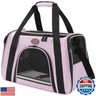 ROSEBB Cat Carrier Dog Carrier Pet Carriers for Medium Small Cats Dogs Puppies up to 15 Lbs,TSA Airline Approved Small Dog Cat Carriers Soft Sided,Collapsible Travel Puppy Carrier (Pink, Large)