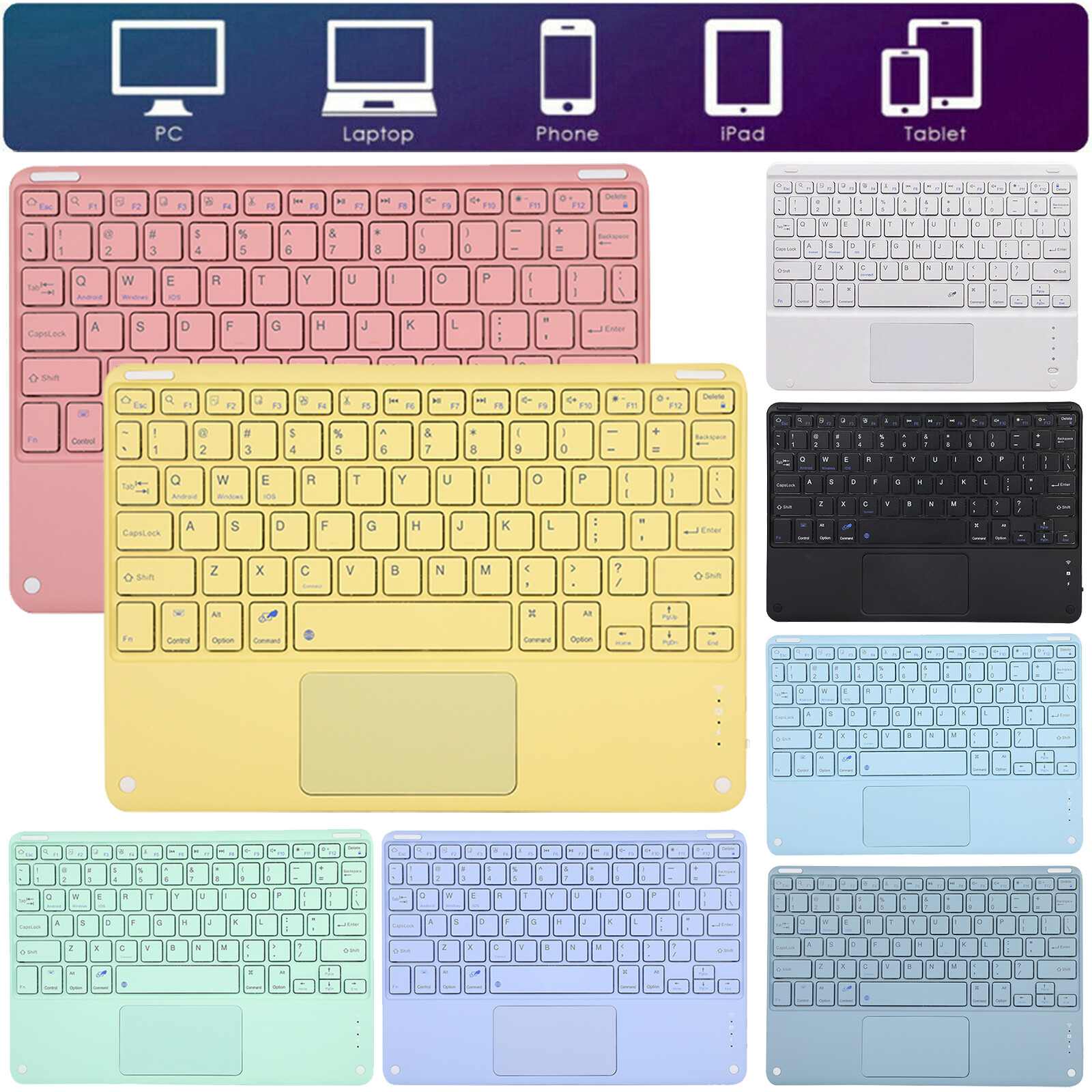 Mini Wireless Touchpad Keyboard and Mouse Combo Set 2.4G For 9.7