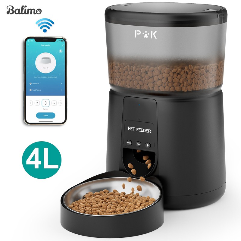 Futterautomat Katze Mit 2.4g Wifi 4l Katzenfutter Automatischer Futterspender 