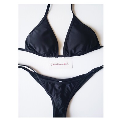 Practice bikini/posing suit/competition bikini NEW, never worn -black