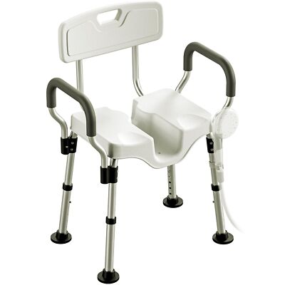 Sedia da Doccia LITTNEO Regolabile con Schienale/Braccioli Sedile da Doccia Resi