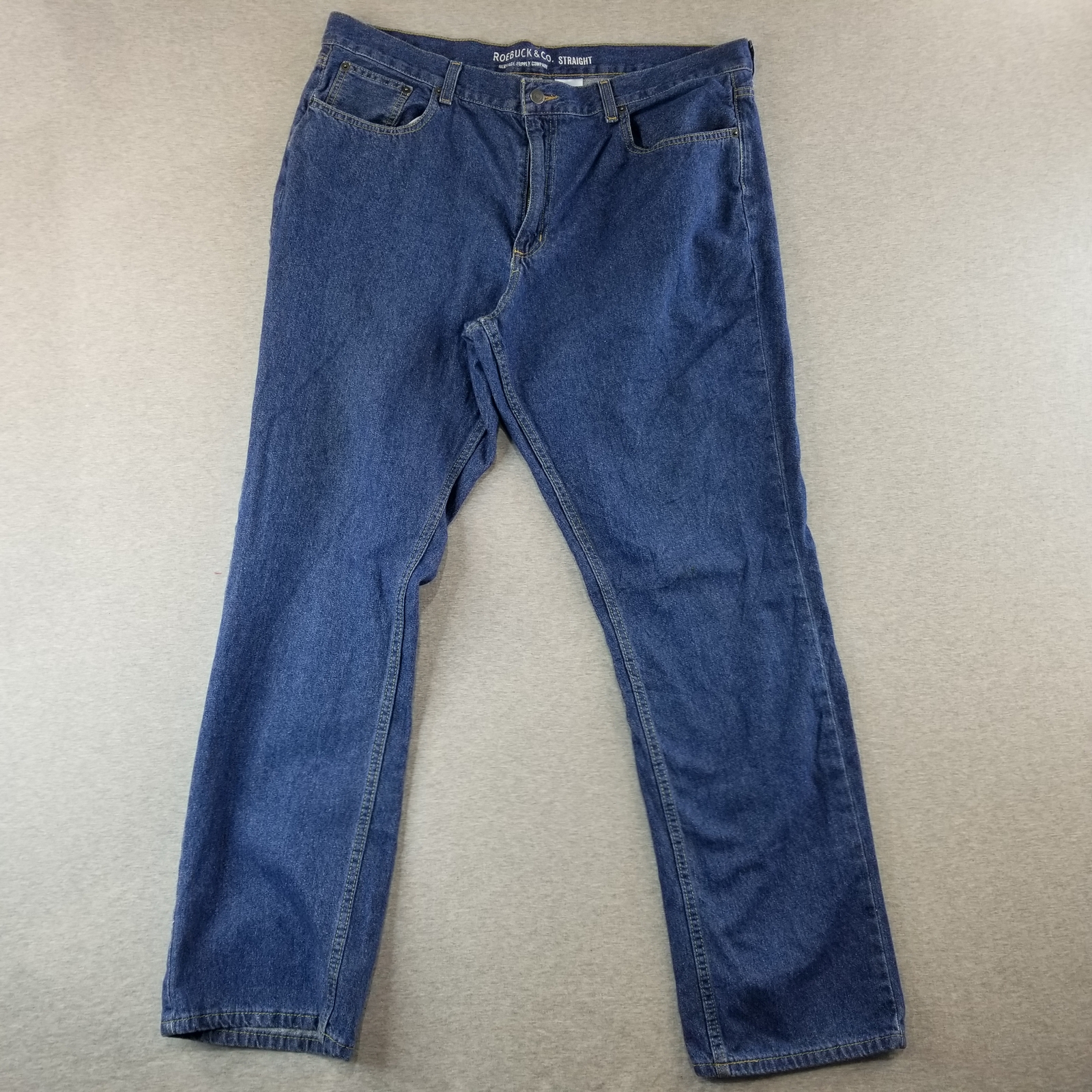 Roebuck & Co. Jeans Men's Sz 38x32 VTG Straight Cut 100%Cotton Med Wash Normcore