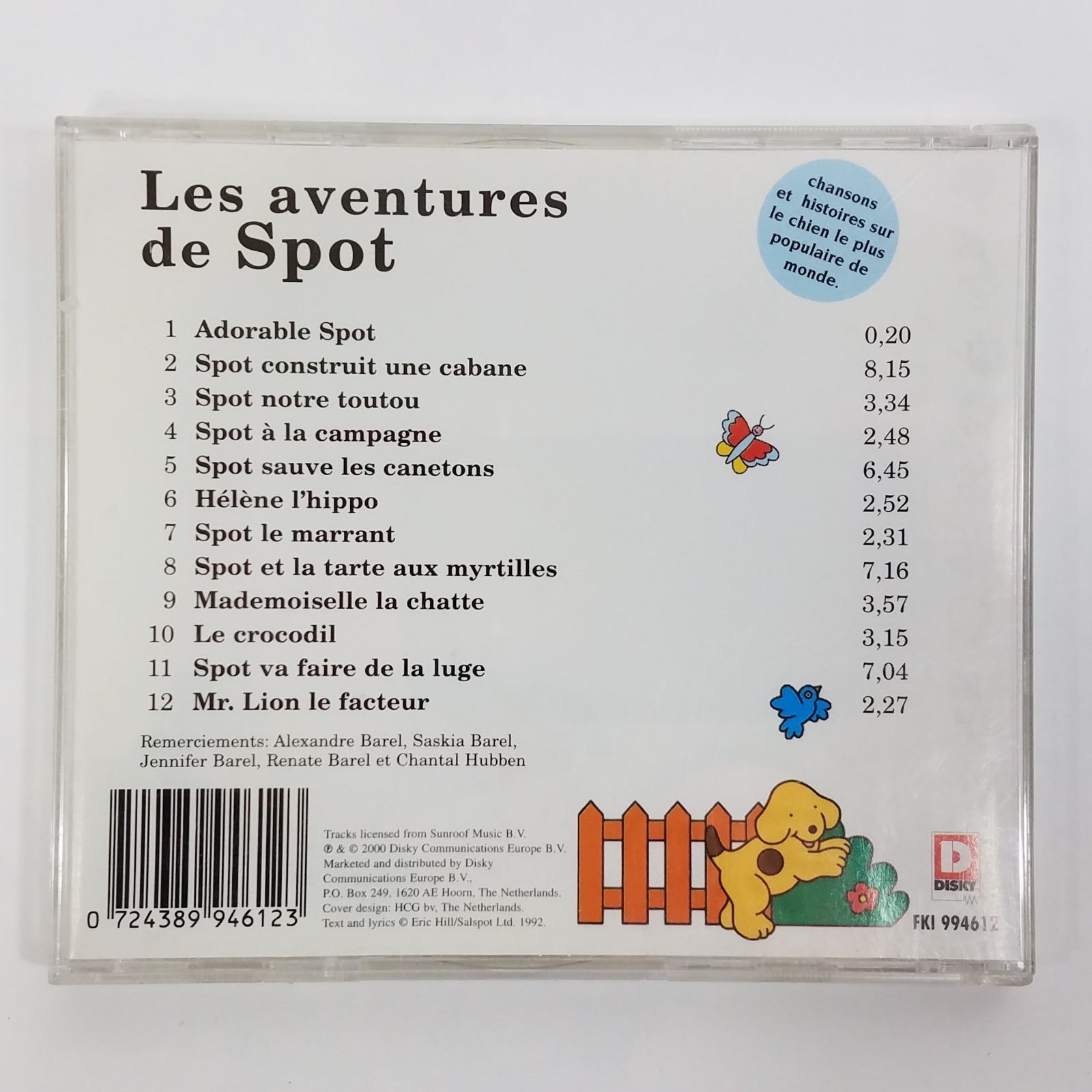 Les Aventures de Spot by Eric Hill CD in French