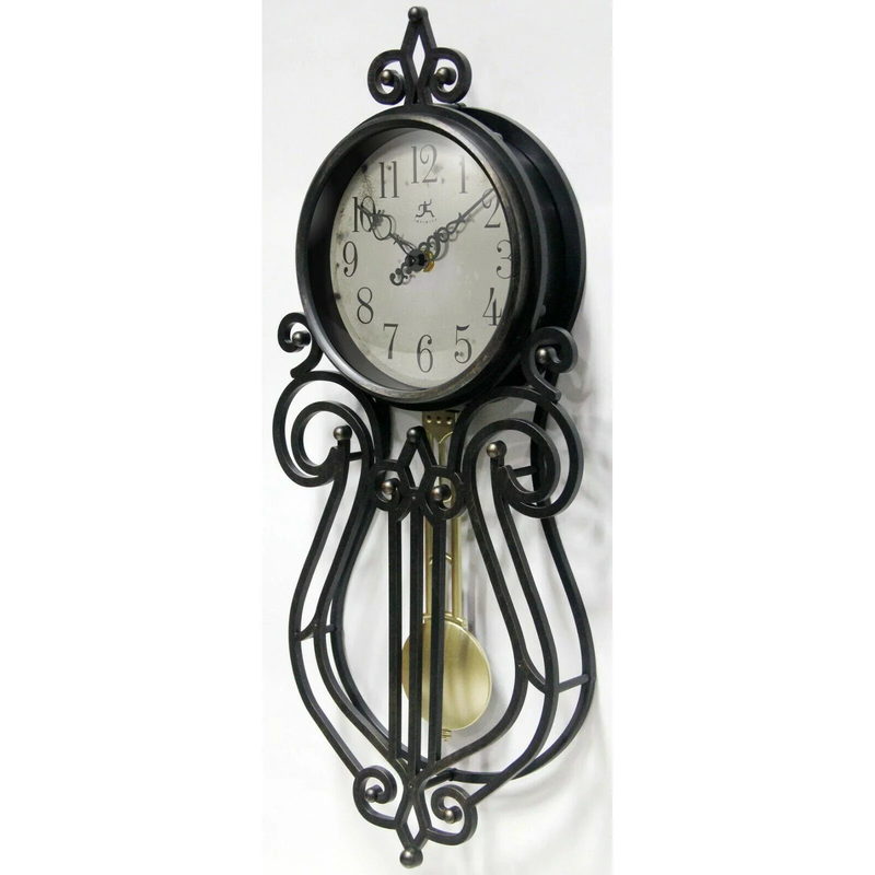 Modern Pendulum Wall Clock Decorative Bronze Farmhouse Living Room Hallway Foyer