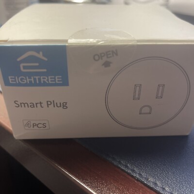 EIGHTREE 4 Pk Smart Plug Smart Plugs That Work with Alexa, White Model: ET01