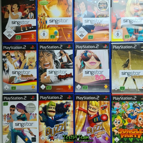 ✅Singstar Buzz Spiele✅ Playstation 2 PS2 singen Musik Quiz Sammlung auswählen 