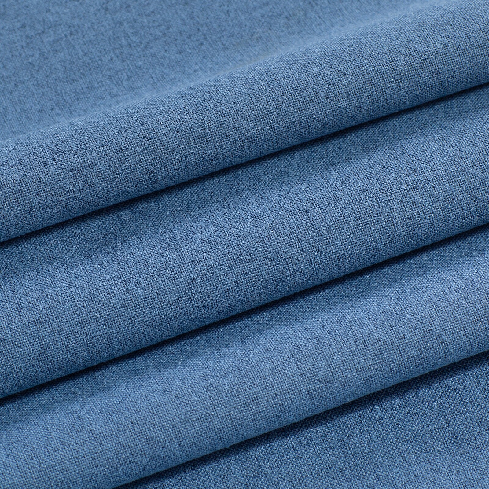 Set of Two (2) 100% Blackout Curtains Extra Wide 110 Inches - All Lengths - Blue