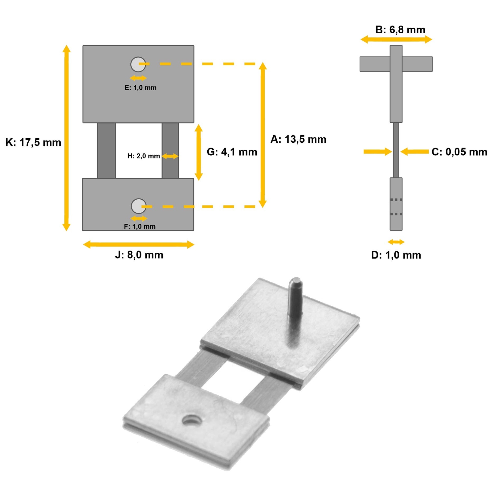 Ressort De Pendule Pour Horloges De Salon Ou Murales - Dimensions 10,5 X 6,8 X 0,04 Cm - Neuf