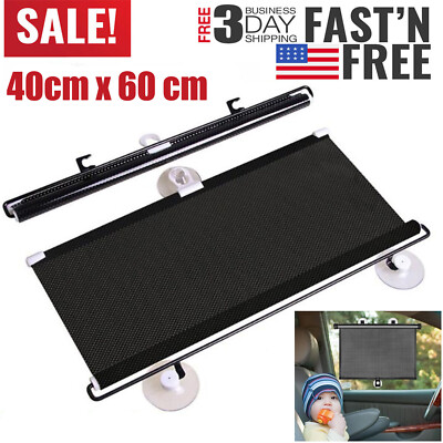 Retractable Car Auto Side Window Baby Sun Shade Shield Cover Roll Curtain Visor