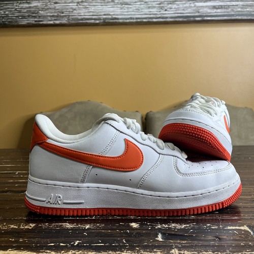 Nike Air Force 1 '07 White Team Orange - DC2911-101 Size 8