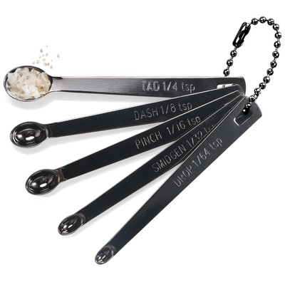 Mini Measuring Spoons 5 Piece Set, Stainless Steel Small Measuring Spoons 1/4...