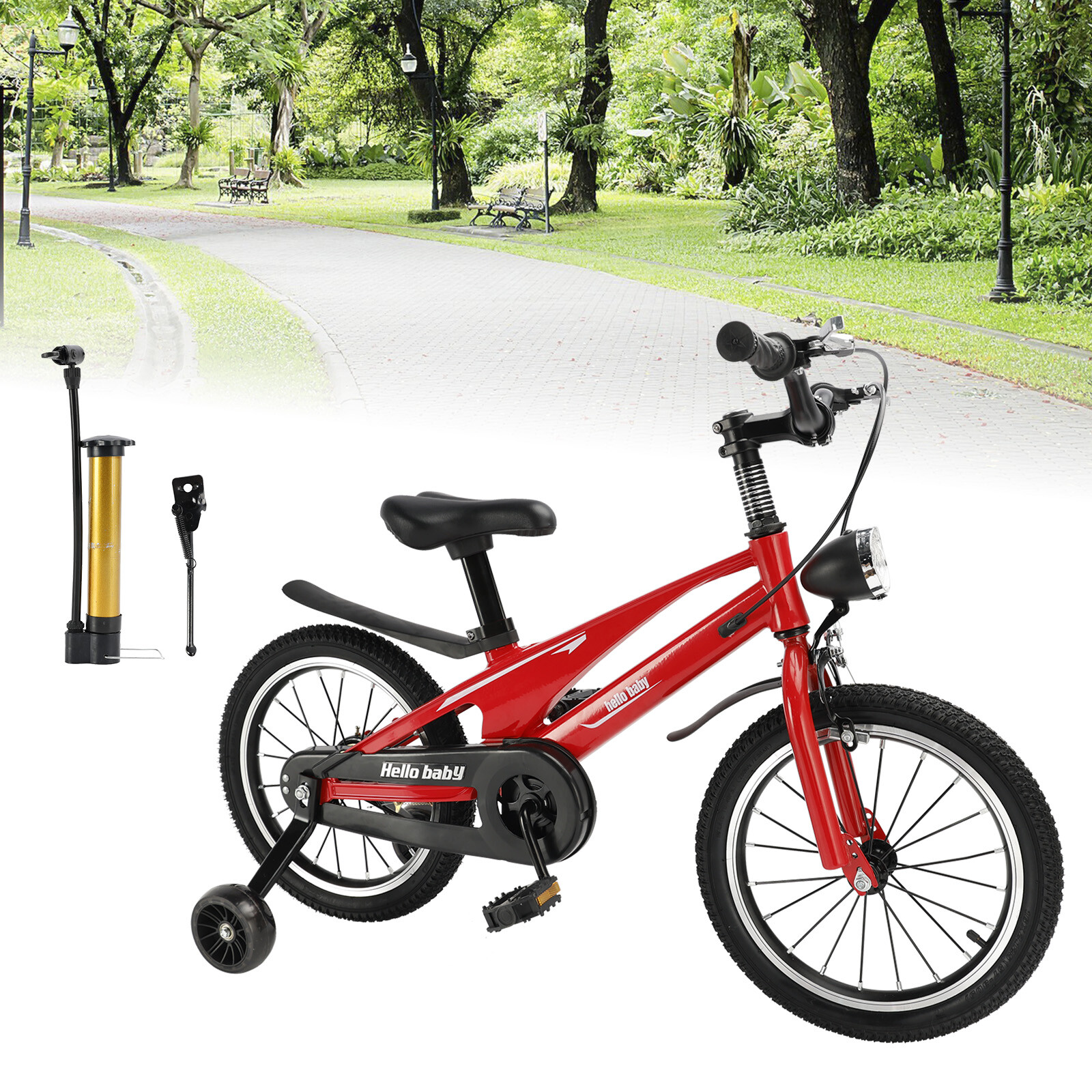 16 inches Magnesium alloy Kid's Bike Child Bicycle Boys and Girls with Basket U9
