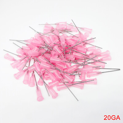 1-500Pcs Dental Dispensing Needle Syringe Tips Straight 14G/15G/16G/18G/20G