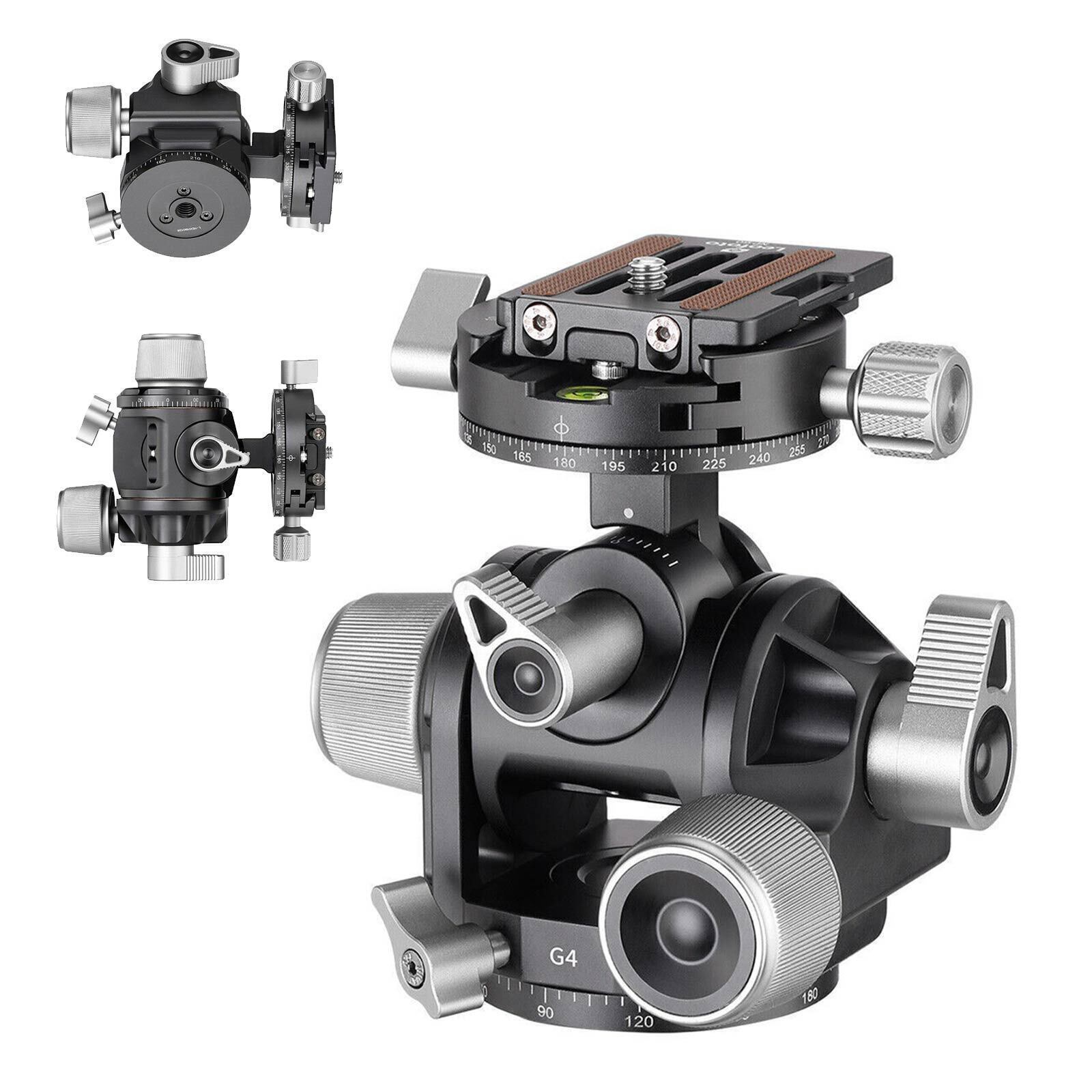 Leofoto G4 Geared Camera Tripod Ball Head w Plate Arca Swiss Compatible Aluminum