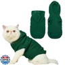 PUPTECK Winter Dog Cat Sweater Coat - Soft Cold Weather Clothes Knitwear for Kitties and Small Dogs Indoor Outdoor Walking Warm, Knitted Classic for Doggies Kitties Girls Boys, Green S