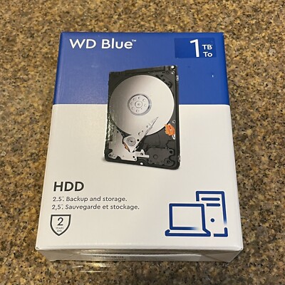 NEW Western Digital Blue 1TB, SATA, 2.5'' Internal Hard Drive (WDBMYH0010BNC)