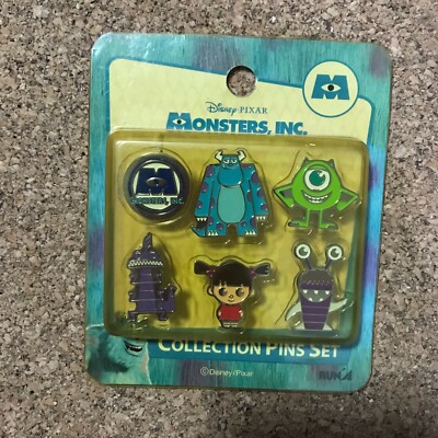 Pin RunA Monsters, Inc. Collection Pins Set Sulley, Mike, Randall & Boo