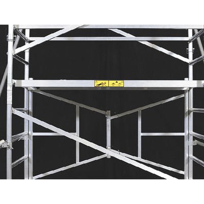 Metaltech 18ft. Aluminum Scaffold w/Guardrail/Outriggers 800Lb. Cap.,#AL-Q0106