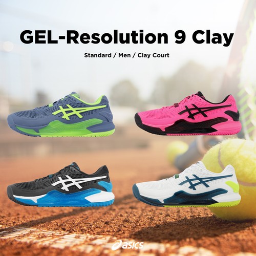 

Мужские кроссовки для тенниса Asics GEL-Resolution 9 Clay Court, спортивная обувь для открытого чемпионата Франции, выбор 1, Gel-resolution 9 Clay
