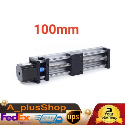 24V 3A Nema 23 0.9Nm Stepper Motor w/ 100mm Linear Slide Kit CNC Sliding Table