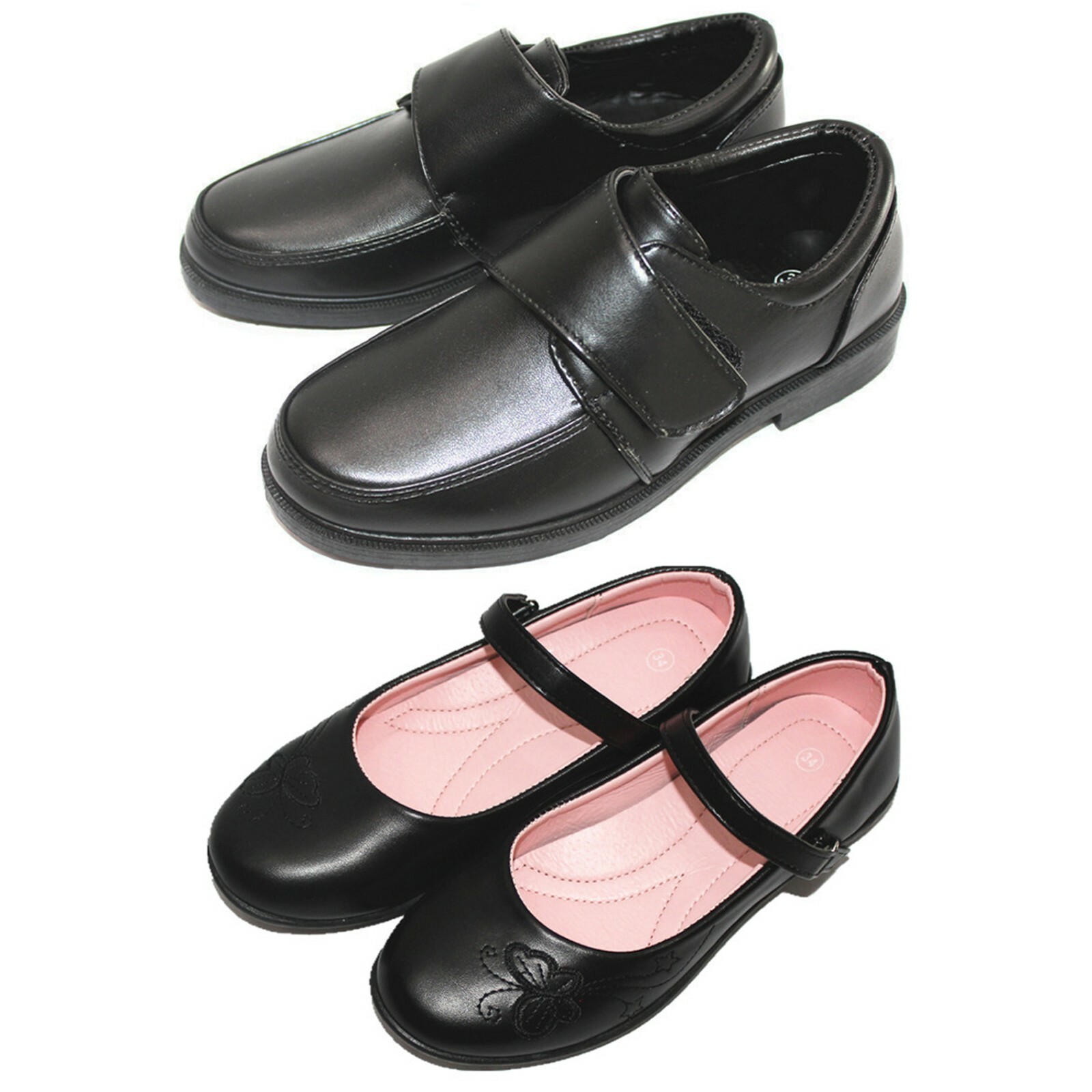 girls flat school shoes